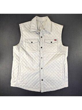 AG Gear Vest Mens Large Ivory Silo Ripstop Quilted Insulated Wind Proof Western